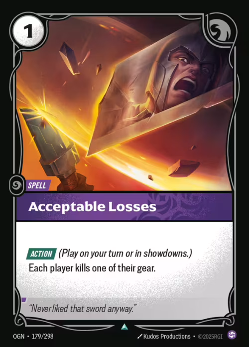 Acceptable Losses - Riftbound Spoiler - Origins