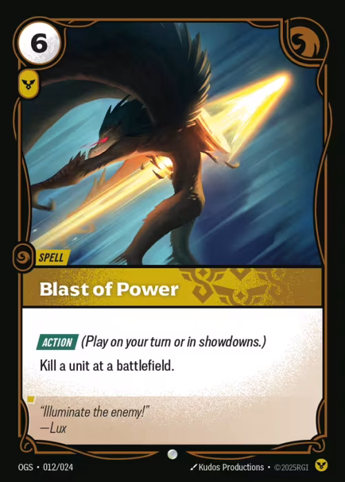 Blast of Power - Riftbound Spoiler - Proving Grounds
