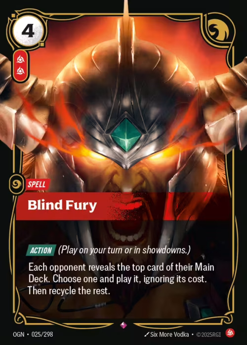 Blind Fury - Riftbound Spoiler - Origins