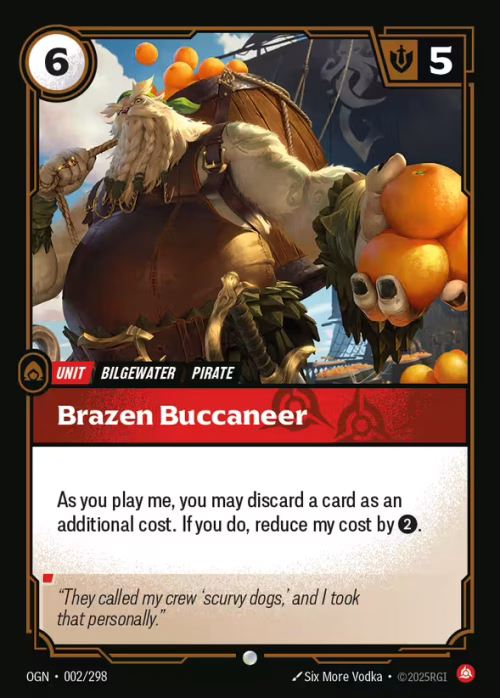 Brazen Buccaneer - Riftbound Spoiler - Proving Grounds