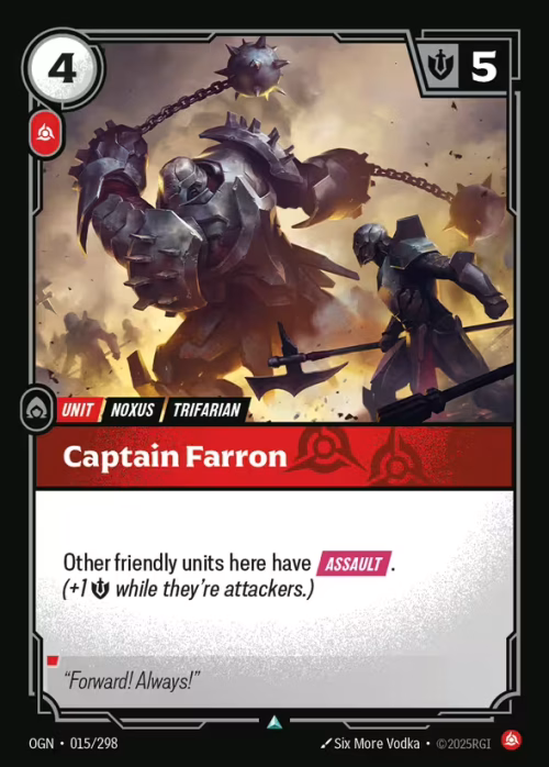 Captain Farron - Riftbound Spoiler - Origins