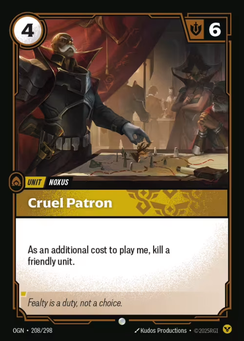 Cruel Patron - Riftbound Spoiler - Origins
