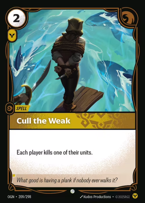 Cull the Weak - Riftbound Spoiler - Origins