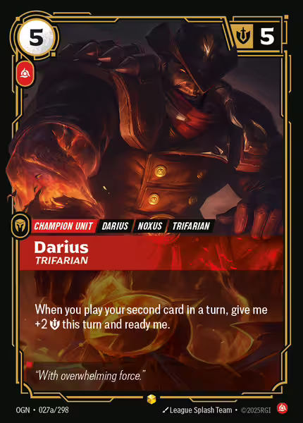 Darius, Trifarian 2 - Riftbound Spoiler - Origins