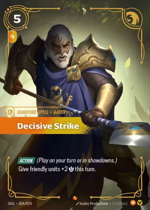 Decisive Strike - Riftbound Spoiler - Proving Grounds