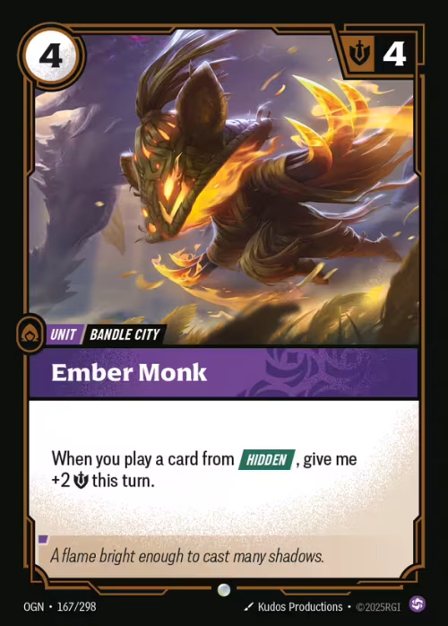 Ember Monk - Riftbound Spoiler - Origins
