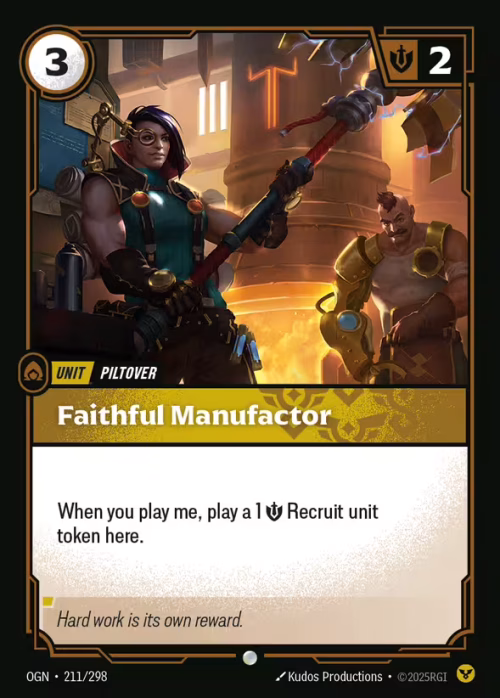 Faithful Manufactor - Riftbound Spoiler - Origins