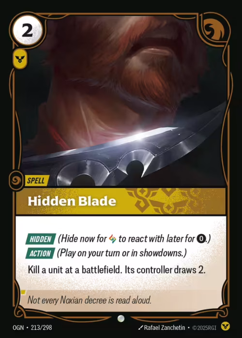Hidden Blade - Riftbound Spoiler - Origins