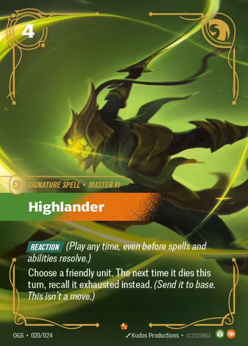 Highlander - Riftbound Spoiler - Proving Grounds