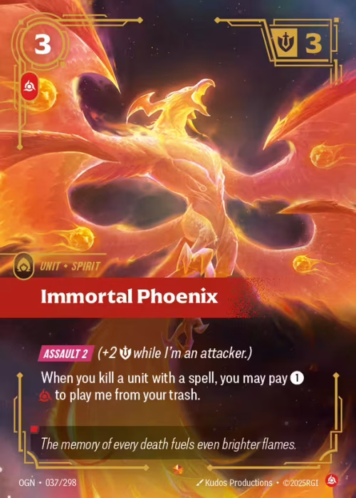 Immortal Phoenix - Riftbound Spoiler - Origins
