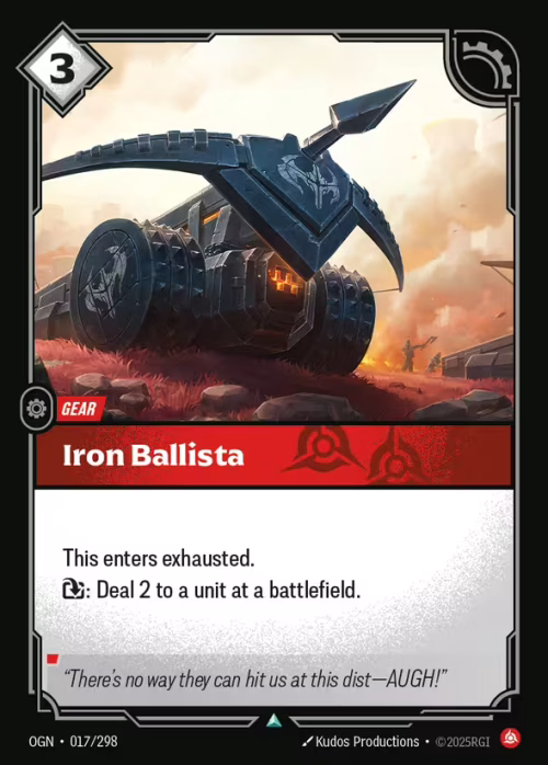 Iron Ballista - Riftbound Spoiler - Origins