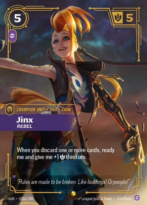 Jinx, Rebel 2 - Riftbound Spoiler - Origins