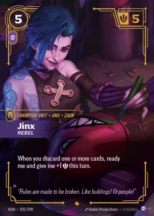 Jinx, Rebel - Riftbound Spoiler - Origins