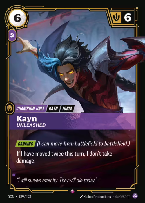 Kayn, Unleashed - Riftbound Spoiler - Origins