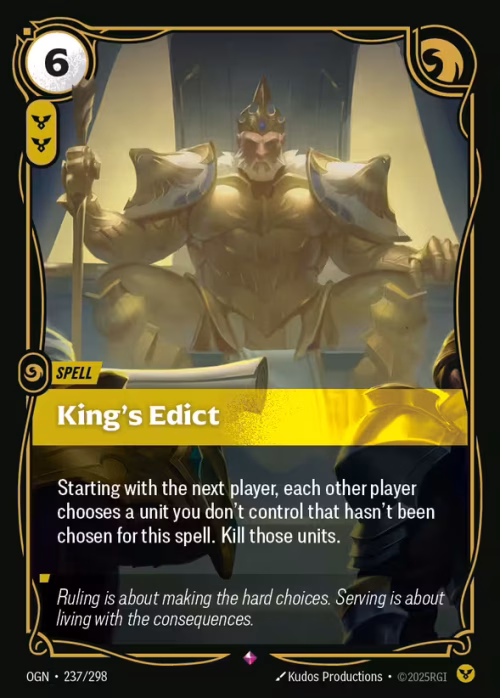 King's Edict - Riftbound Spoiler - Origins