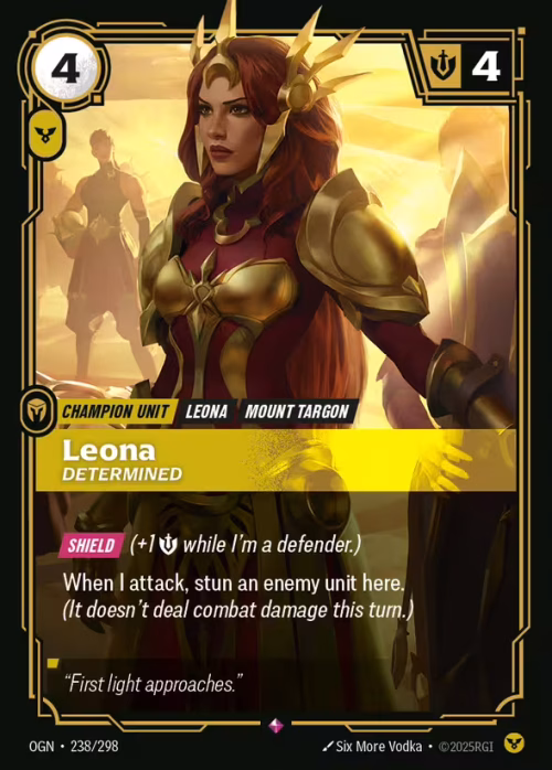 Leona, Determined - Riftbound Spoiler - Origins