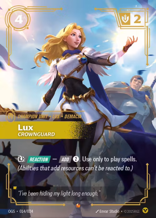 Lux, Crownguard - Riftbound Spoiler - Proving Grounds