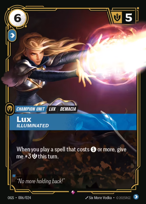Lux, Illuminated - Riftbound Spoiler - Proving Grounds