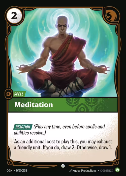Meditation - Riftbound Spoiler - Origins