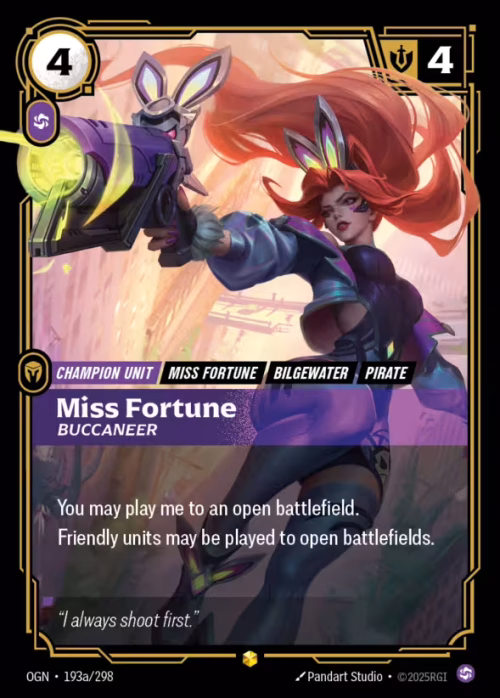 Miss Fortune, Buccaneer - Riftbound Spoiler - Origins