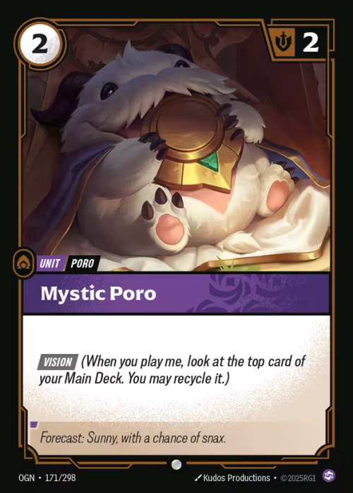 Mystic Poro - Riftbound Spoiler - Origins