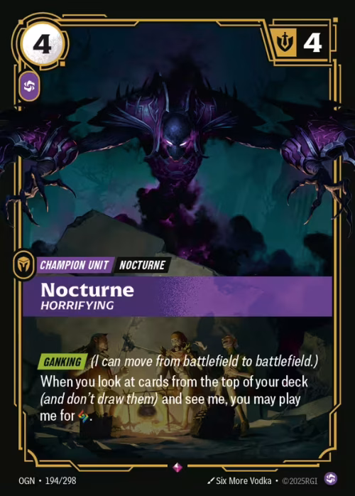 Nocturne, Horrifying - Riftbound Spoiler - Origins