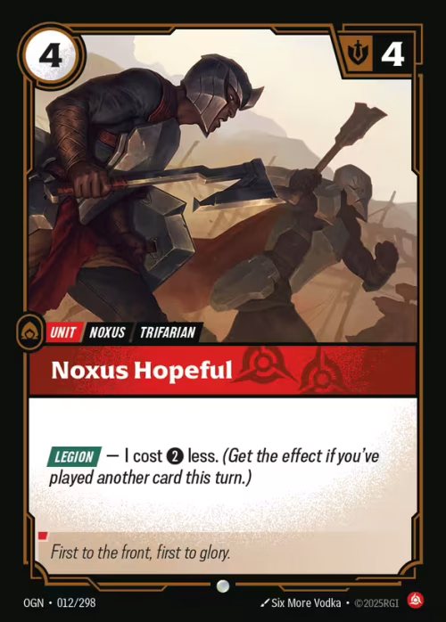 Noxus Hopeful - Riftbound Spoiler - Proving Grounds
