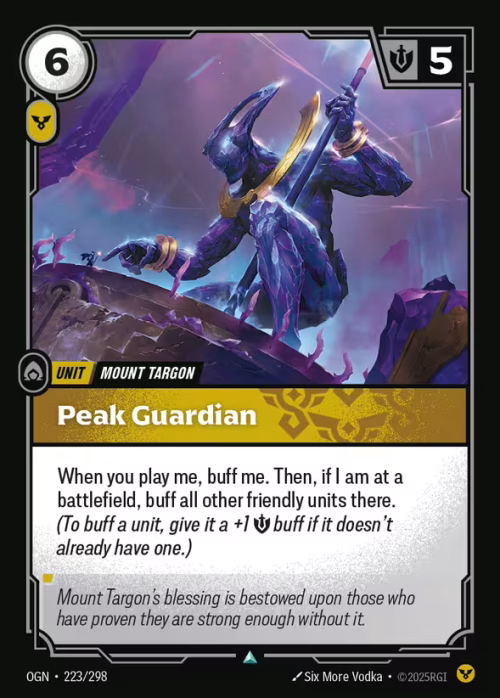 Peak Guardian - Riftbound Spoiler - Origins