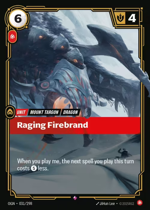 Raging Firebrand - Riftbound Spoiler - Origins