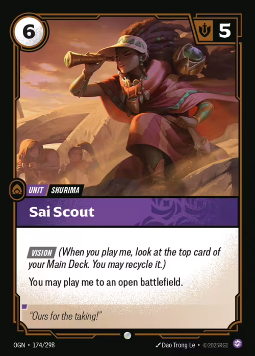 Sai Scout - Riftbound Spoiler - Origins