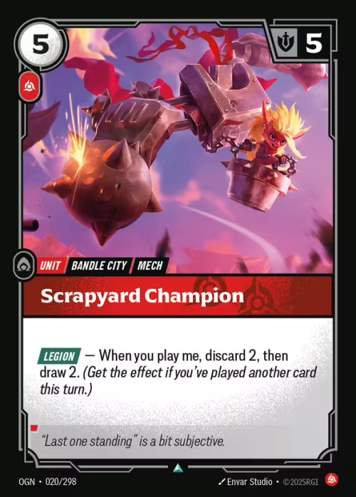 Scrapyard Champion - Riftbound Spoiler - Origins
