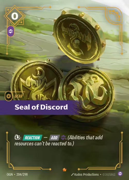 Seal of Discord - Riftbound Spoiler - Origins