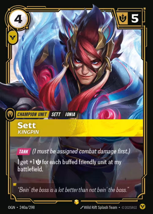 Sett, Kingpin 2 - Riftbound Spoiler - Origins