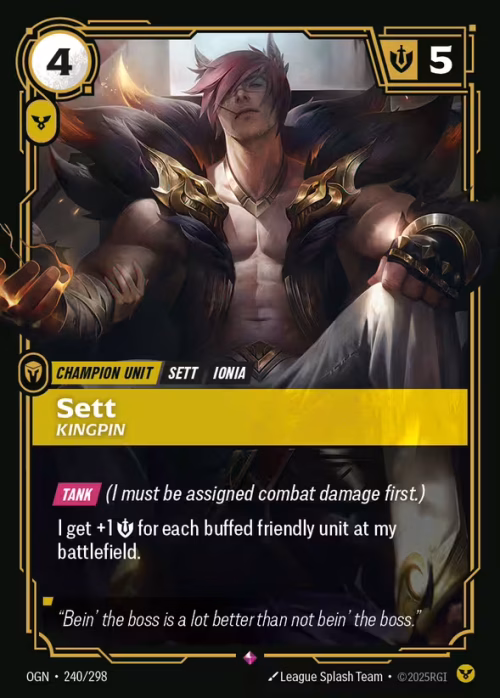 Sett, Kingpin - Riftbound Spoiler - Origins