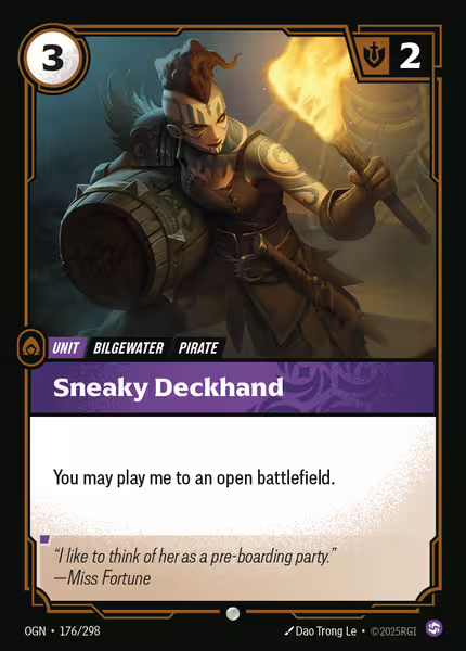 Sneaky Deckhand - Riftbound Spoiler - Origins