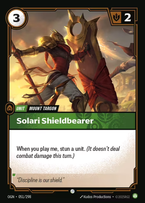 Solari Shieldbearer - Riftbound Spoiler - Origins