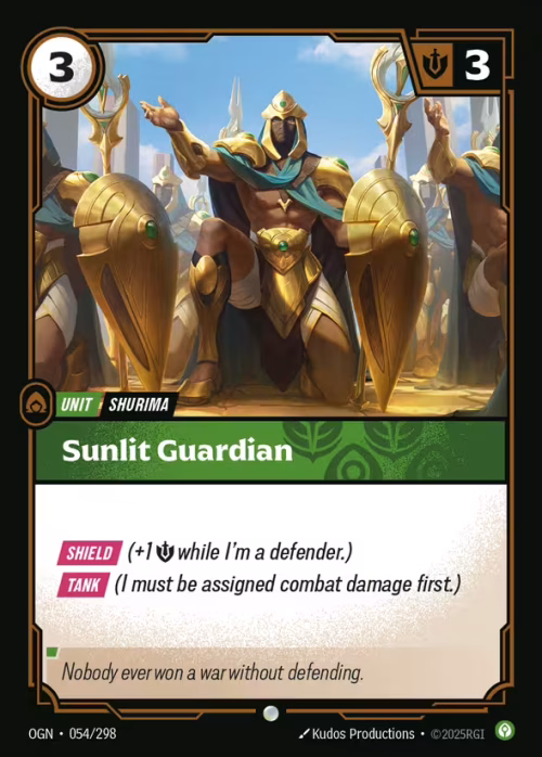 Sunlit Guardian - Riftbound Spoiler - Origins