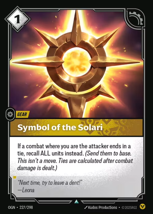Symbol of the Solari - Riftbound Spoiler - Origins