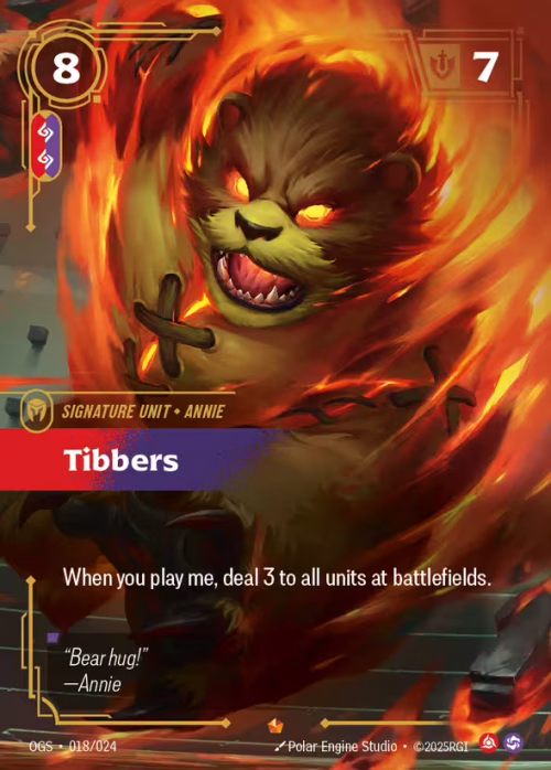 Tibbers - Riftbound Spoiler - Proving Grounds