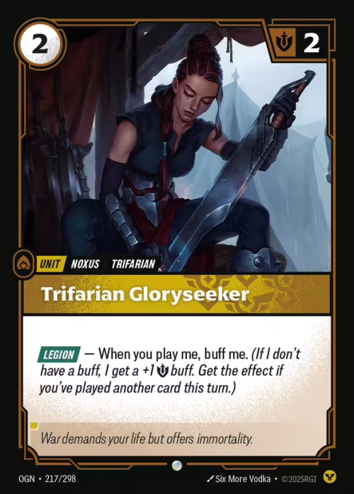 Trifarian Gloryseeker - Riftbound Spoiler - Origins