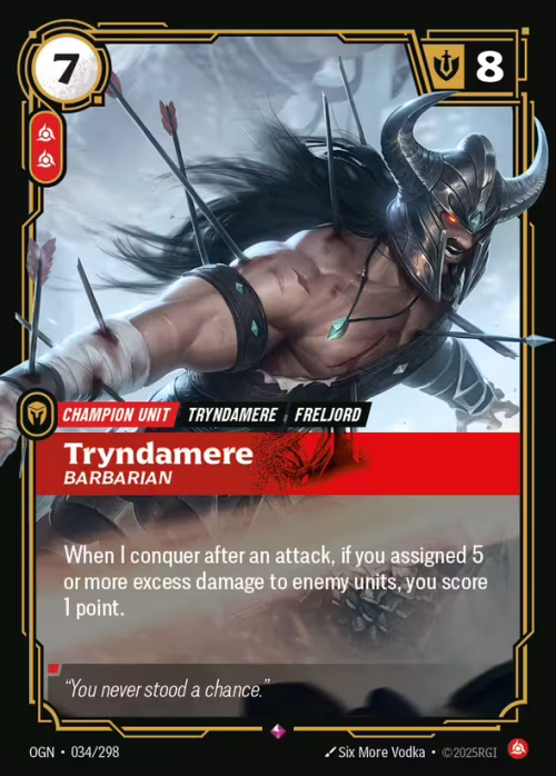 Tryndamere - Riftbound Spoiler - Origins