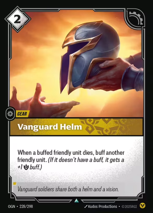 Vanguard Helm - Riftbound Spoiler - Origins