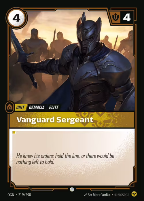 Vanguard Sergeant - Riftbound Spoiler - Origins