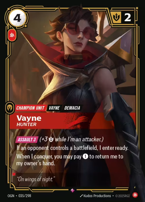 Vayne, Hunter - Riftbound Spoiler - Origins