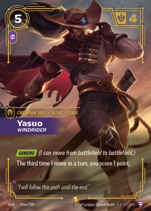 Yasuo, Windrider 2 - Riftbound Spoiler - Origins
