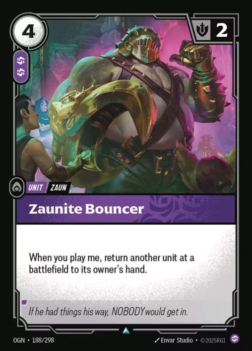Zaunite Bouncer - Riftbound Spoiler - Origins