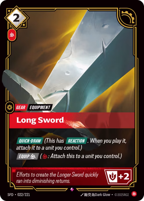 Long Sword - Spiritforged Riftbound Spoiler
