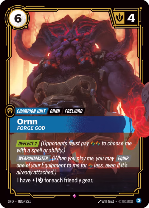 Ornn, Forge God - Spiritforged Riftbound Spoiler