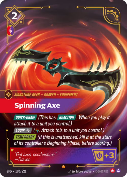 Spinning Axe - Spiritforged Riftbound Spoiler