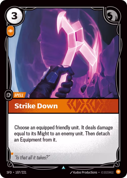 Strike Down - Spiritforged Riftbound Spoiler